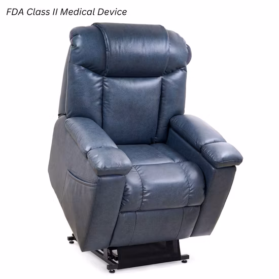 Custom Designer Sofa Chair with Power Recliner &amp; Adjustable Headrest &amp; Cupholder