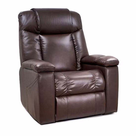 Custom Designer Sofa Chair with Power Recliner &amp; Adjustable Headrest &amp; Cupholder