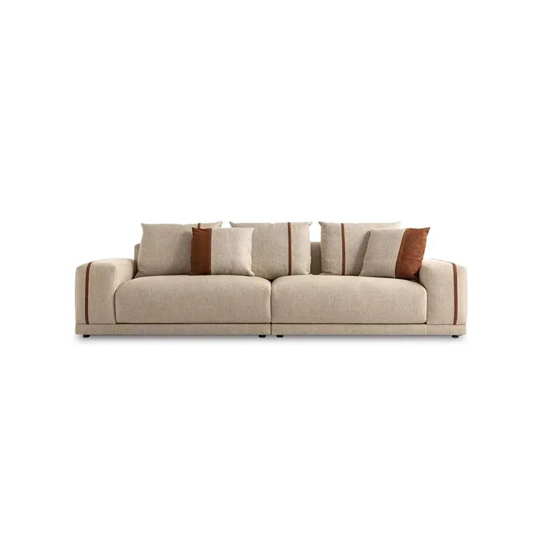 Modern Simple Italian Luxury Living Room Home Furniture Sectional Leather Couch Sofa