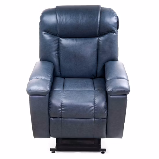 Custom Designer Sofa Chair with Power Recliner & Adjustable Headrest & Cupholder