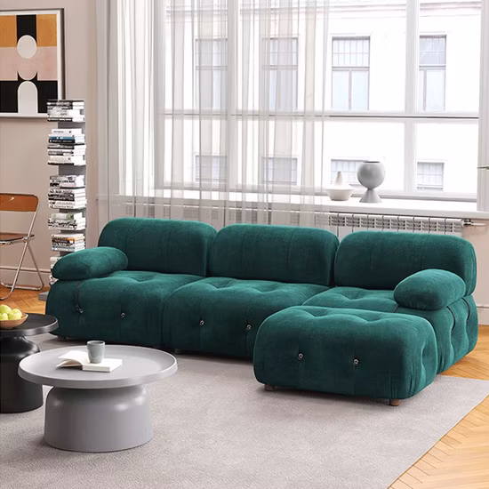 Living Room Furniture New Corner L Shaped Sofa Couch Set Luxury Modern White L Shape Sofa Sectional DIY Tufted Sofa